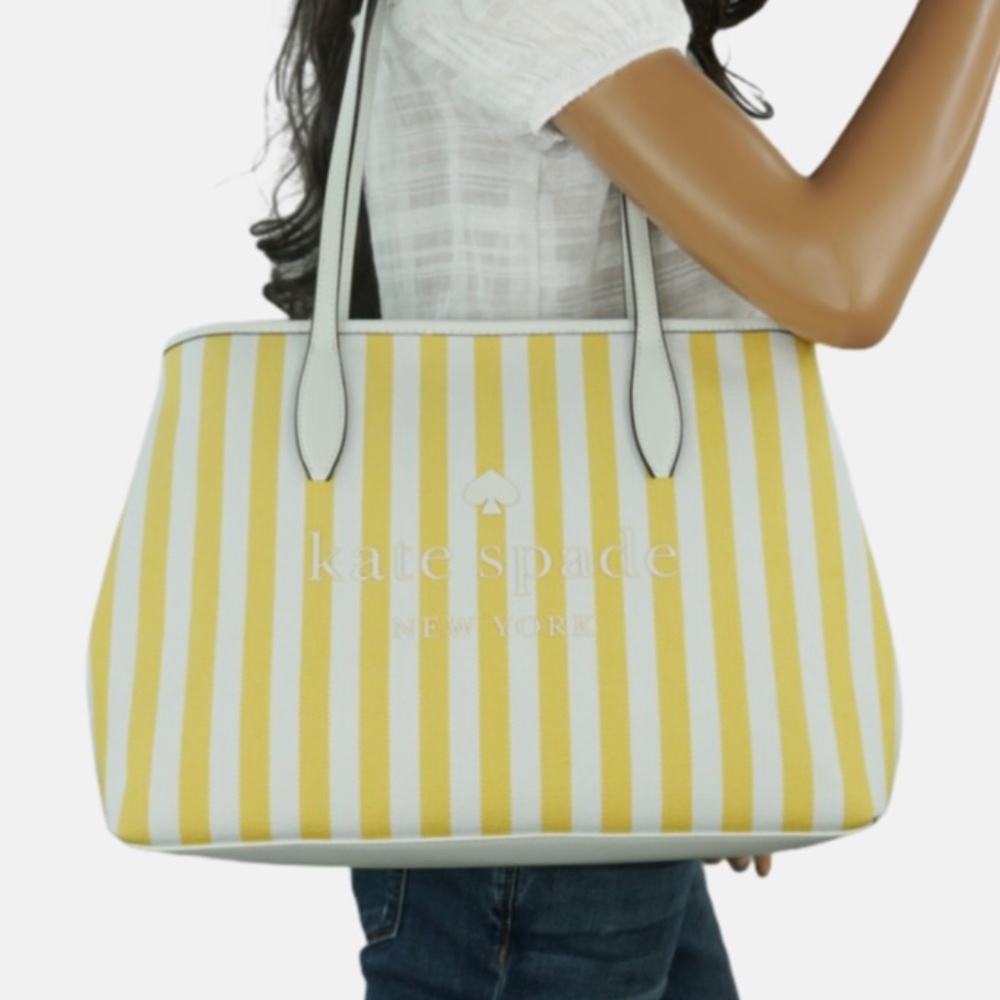 Kate Spade Street Stripe Tote Bag with matching pouch - Picture 15 of 16